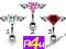 p12  Kolczyki do PĘPKA piercing Kryształki w pepku