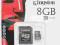Karta KINGSTON MICROSD  8GB class 4 + adapter SD