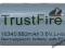 Akumulator 16340 CR123 TrustFire880mA protected