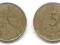 Belgia - 5 Francs 1986 Belgique z błędem