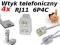 4x wtyk telefoniczny RJ11 6P4C na przewód telefonu