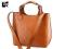 Torebka torba modny shopper PARIS kuferek camel