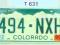 Colorado : tablica rejestracyjna z USA