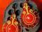 Sunset - piękne kolczyki - sutasz (soutache)