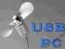 Wiatrak USB wentylator ON/OFF metal.-mocny podmuch