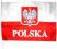 Kibicuj!! FLAGA POLSKI GODŁO kijek 63x86 Euro 2012