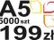 PROMOCJA-CENA-199 zł- 5000 A5 ulotek ulotki - SS !