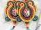 Kolczyki sutasz, soutache, jedwabne nici, handmade