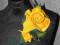 BROSZKA KWIAT filc filcowanie ŻÓŁTA RÓŻA