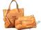 TOREBKA SHOPPER 2w1 Z ZAMKAMI CASTELLA A4 CAMEL