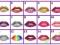Tatuaż na usta LIPS TATTOO, zmywalny tatuaż