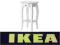 Ikea HEMNES Stolik nocny, biały okrągły