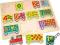 DREWNIANE PUZZLE  POCIĄG CYFRY  0-10