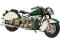 Retro motocykl model w kolorze zielonym na Prezent