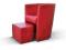NOWY Fotel Sofa CLUB + PUFA! Hotel Salon PRODUCENT