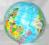 PIŁKA 10cm średn  KULA ZIEMSKA kontynenty państwa