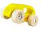 Drewniany samochodzik żółty - zabawka drewniana