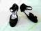 buty balerinki ZAMSZOWE czarne obcasy EKSTRA  36