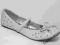 OKAZJA BUTY BALERINKI ĆWIEKI GUMKA silver rozm.30
