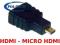 Adapter HDMI gniazdo - wtyk mikro HDMI micro (A-D)