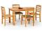 Stół drewniany CALVIN olcha + 4 krzesła BRUCE