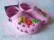 Croksy Klapki PINK American*roz.24*wkł.15,8