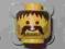3626bpx75 Yellow Minifig,Head Beard Vertical Lines