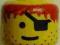 3626bpb082 Yellow Minifig, Head Male Eyepatch