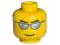 3626bpb193 Yellow Minifig, Head Glasses