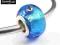 Koralik Lampwork modułowy z kryształkiem 14mm K715