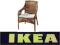 Ikea MAJBY Krzesło z podłokietnikami, rattan, bia