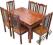 Meble Kolonialne Indyjskie Stół135*90*75+4 krzesła