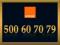 ZŁOTY NUMER _____ 500 60 70 79 _____  ORANGE F.VAT