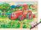 Drewniane kolorowe puzzle TRAKTOR 96 elem. GOKI
