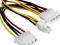 Kabel rozdzielacz zasilania 2xMOLEX/1x4PIN P4