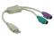 Rozgaleznik wt.USB*2xgn.PS/2 żeńskie(CMP-USBADAP2)