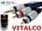 Kabel JACK wtyk - 2x RCA wtyk VITALCO BLISTER 3,0m