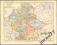 NIEMCY W ROKU 1000 stara mapa z 1897 roku