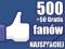 500 +50 FANÓW FACEBOOK w 24h PROMOCJA OD FIRMY