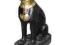 kot z podstawą i medalem 60cm egipt statuetka