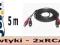 Kabel 2 wtyki RCA - 2 wtyki RCA __ 5m