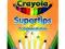 CRAYOLA FLAMASTRY SUPERTIPS PASTELOWE 12 SZT