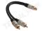 Adapter gniazdo RCA chinch - 2x wtyk RCA