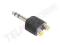Adapter przejście wtyk JACK 6,3mm - 2xgniazdo RCA