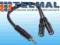 Adapter wt. jack 3.5 - 2xgn. Jack 3.5 kablu OVE05