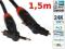 KABEL OPTYCZNY obrotowe wtyki TOSLINK i JACK  1,5m