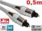 KABEL OPTYCZNY Toslink T-T  6mm  DIGITAL HQ - 0,5m