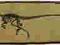naszywka Velociraptor szkielet skóra zamsz 14x6cm