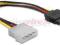 Kabel SATA zasilający MOLEX( M)->SATA(F) 12CM