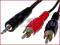 Kabel Jack 3,5mm wtyk, RCA wtyk x2; 1,2m